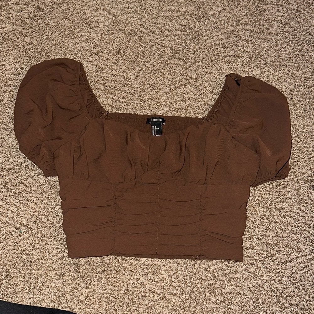 Forever 21 Ruched Crop Top